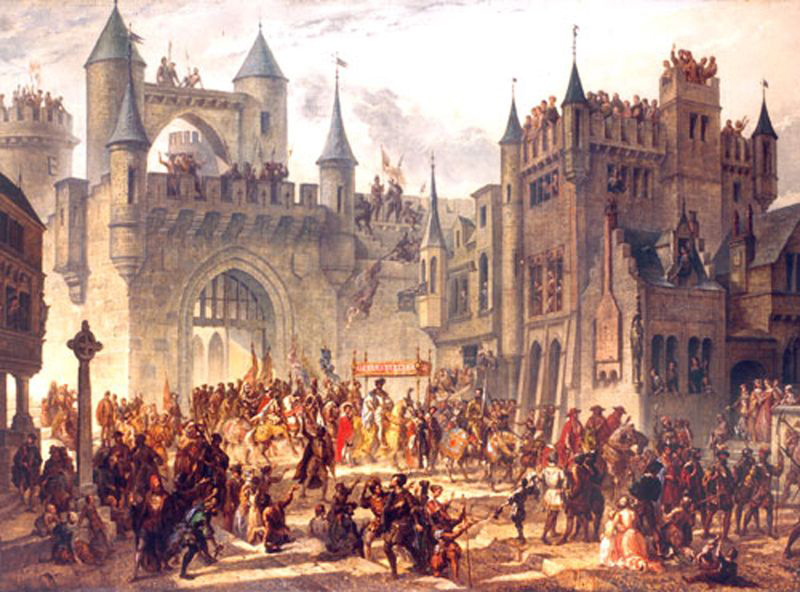 Entrance of king Henri II of France in Metz,